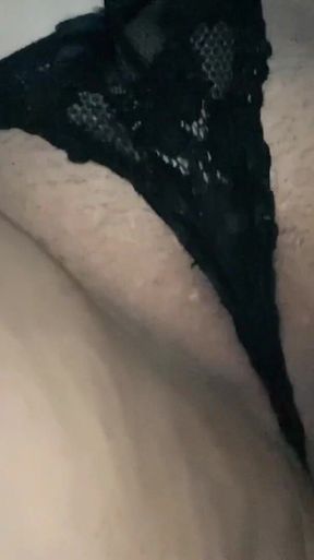He Lifts His Stepmother's Pajamas and Plays with Her Fat Vaginal Lips