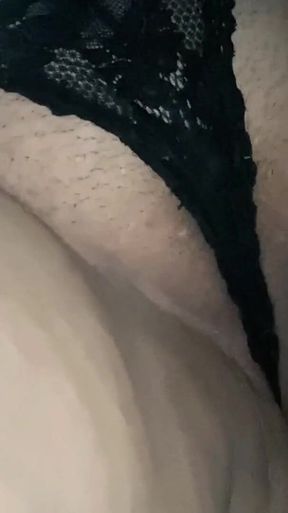 He Lifts His Stepmother's Pajamas and Plays with Her Fat Vaginal Lips