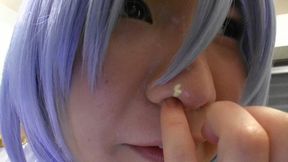 Intimate nose play with Ayanami from ncd02fetis jp