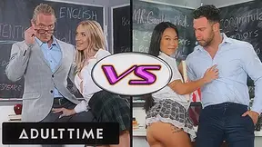 ADULT TIME - NAUGHTY BATTLE! Khloe Kapri VS Kimmy Kimm