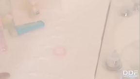 Sexy Slippery Licks: Big Titty Babes Bathroom Bang