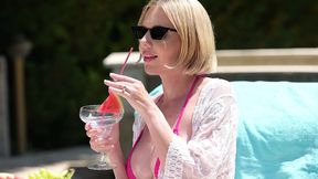 bikini clad hottie rebel rhyder initiates an interracial summer affair by the pool gp3315