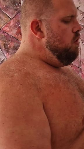 Hairy Bear Fucks My Ass and Mouth with His Fat Cock (part 2)