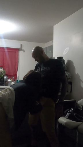 I came home from a party with my wife's best friend and gave her a big facial after fucking her   Clip 1
