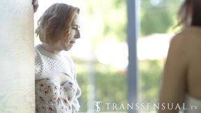 She Saw My Huge Trans Cock Under My Pants and Couldn’t Resist