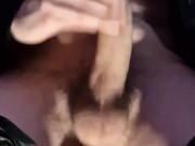 This straight leather biker will reveal his huge cock and jerk a lot of cum! 🍆💦