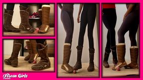 Puma and Adidas Boots Cock Crush and Shoejob with cum I Amari x Amina