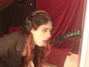 DiiVampy enjoys cumming while deepthroat