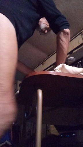Humping the table.