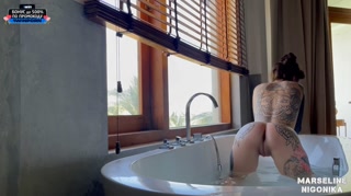 Marseline Top Masturbation in the bathtub _ 2 in one + bonus _ NIGONIKA best porn 2023