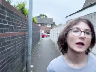 Risky Public Alleyway Gets My Trans Cock Hard and Ready for Sucking