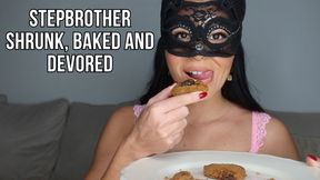 Stepbrother shrunk, baked and devored | Giantess vore - Lalo Cortez and Vanessa (custom clip)