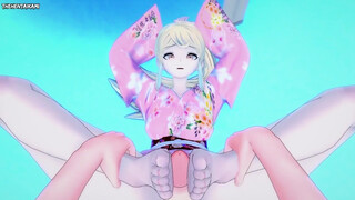 Hiyoko from Danganronpa Gives You A Footjob Hentai POV