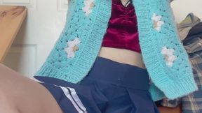 hana sexy in school skirt outfit perfext body good ass