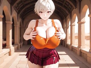 Large Titties Golden-haired Planned Sunbathe Ended in Overflow Ha-ha-ha