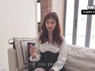 My Recent Babe Babysitter Takes Care of My Large Wang for an Interview