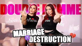 Double Domme Marriage Destruction w Brat Barbie