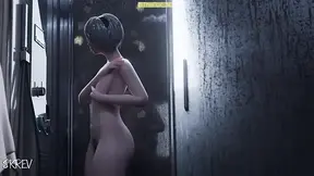 Nier automata 2B - Interrupting her shower WM (Sound) By SkRev Animation 3D Hentai