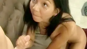 Latina Loves Masturbating Men Sucking Cock Passionately