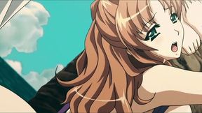 Amatory chick at anime action