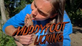 Muddy Foot Licking Toe Sucking (HD)
