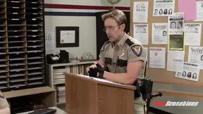 Reno 911 - Brunette babe with big tits and huge monster