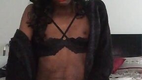 Daniella wanks her giant ebony prick