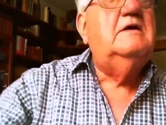 Grandpa Stroking on Webcam