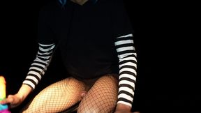 femboy rips fishets twerk & cums swallowing big didlo...