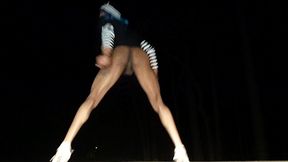 femboy rips fishets twerk & cums swallowing big didlo...