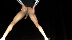 femboy rips fishets twerk & cums swallowing big didlo...