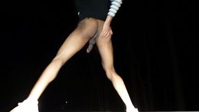 femboy rips fishets twerk & cums swallowing big didlo...