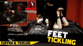 Ticklish Brunette Tied and Tickled | Foot & Upper Body Merciless Tickling Intense Tickle | PIP | Face Close Up | Split Screen 1080p