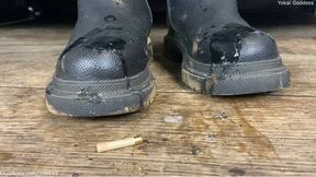 I smoke, spit and make My bitch lick it all with the mud from My boots