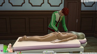 Stepson gives his stepmother an erotic massage that turns into sex - Porn Game