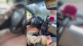 My Argentinian wife uses my cock instead of the gearshift while driving