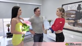 Beauiful red heels and skintight pants always do the job and my stepmom knows this