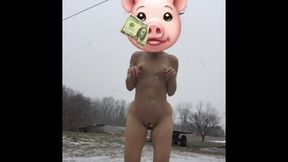 NUDE DANCING WHILE IT IS SNOW