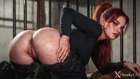 my redhead prison guard shared a cigarette with me...and her juicy pussy!! i’m so glad to be locked up...i m a sex slave for her!! [ai]