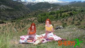 Picnic In Mountains Turned Into Hot Sex With Pee