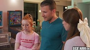 Petite redhead Madi Collins and flawless ass&#x1F351; babe Myra Moans get pounded