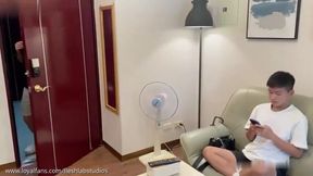 Sweaty Filipino Twink Roommates Risk Raw Fuck on Sofa After Shower