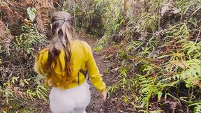 family therapy trip through the forested and cold mountains some heat to warm up