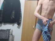 Putting on multiple boxers and briefs on myself and then making my tiny ass a bit bigger