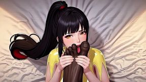 a cute and innocent asian girl, subjected to successive oral sex, sexual activities, anal sex, multiple partners, 3p, toe licking, face licking, and nipple stimulation.