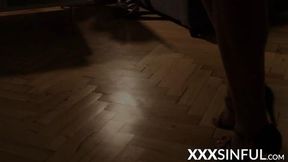 Frenzied Threesome with Brunette Babes and Cumshots