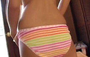 Asian hottie Taya Cruz shows her bald pussy before she sucks