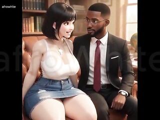(AI Generated) - Sexy African black animated Ebony Big Ass Big Boobs Village Maiden Seduced Banged Raw By Impressive Big Jock Prince