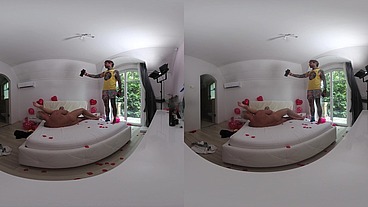 Valentine's Day Surprise, Lana Wolf Barebacked By 2 Guys!