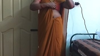 desi  indian horny tamil telugu kannada malayalam hindi cheating wife wearing saree vanitha showing big boobs and shaved pussy press hard boobs press nip rubbing pussy masturbation